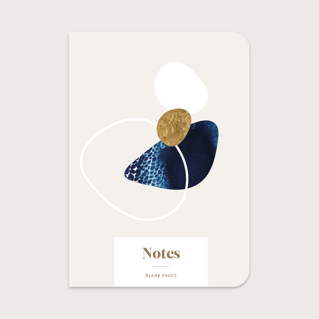 Our beautiful Shoreline coastal notebooks feature pebble inspired shapes on the cover, designed in our Cornwall studio. 