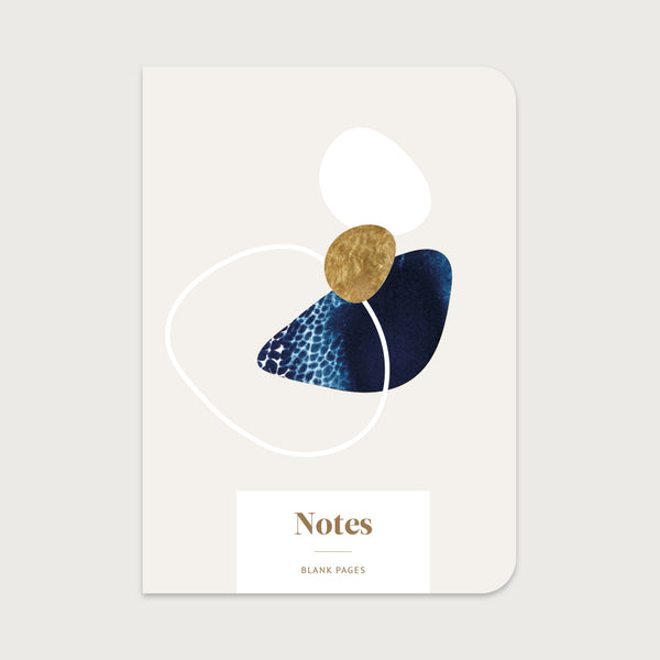 Our beautiful Shoreline coastal notebooks feature pebble inspired shapes on the cover, designed in our Cornwall studio. 