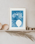 On the terrace mediterranean art print by Paper Birch