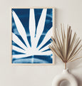 Palm Leaf Falmouth Cyanotype Botanical Wall Art Print Cornwall
