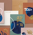Shoreline, Set of 5 Postcards in a Kraft String Tie Envelope, Thankyou Postcards, Birthday Postcards, A6 Postcards