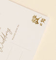Nautical Wedding Invitation, blue and white seaweed design. Invitations are left blank for you to fill in your details.
