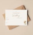 Beach Wedding Invitation, blue and white seaweed design. Invitations are left blank for you to fill in your details.