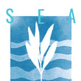 Sea view olive planter art print by Paper Birch