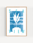 Sea view set of two coastal art prints. Blue cyanotypes by by Paper Birch