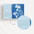 2025 Desk Calendar, British Seaweed Cyanotypes