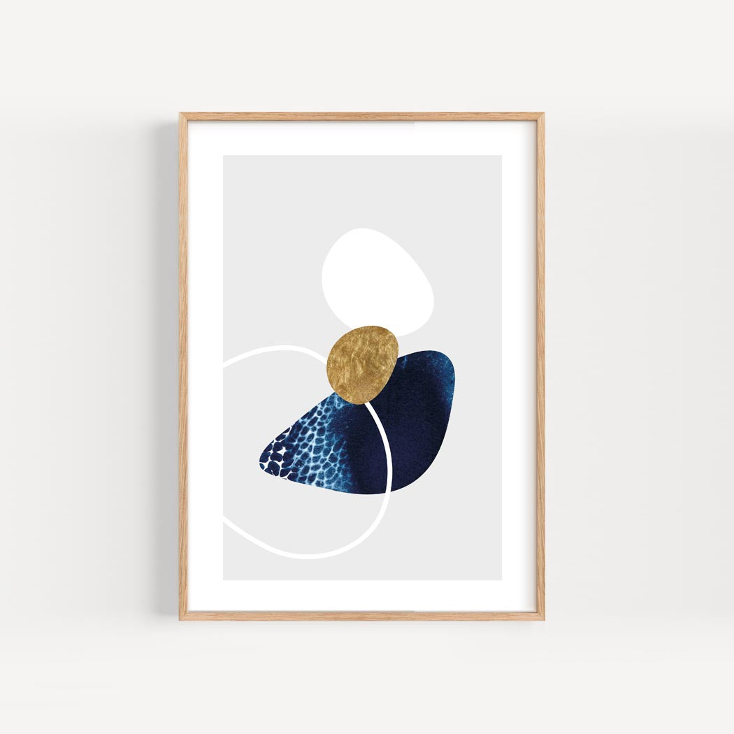 coastal print Abstract Pebbles No.3 Print by Paper Birch