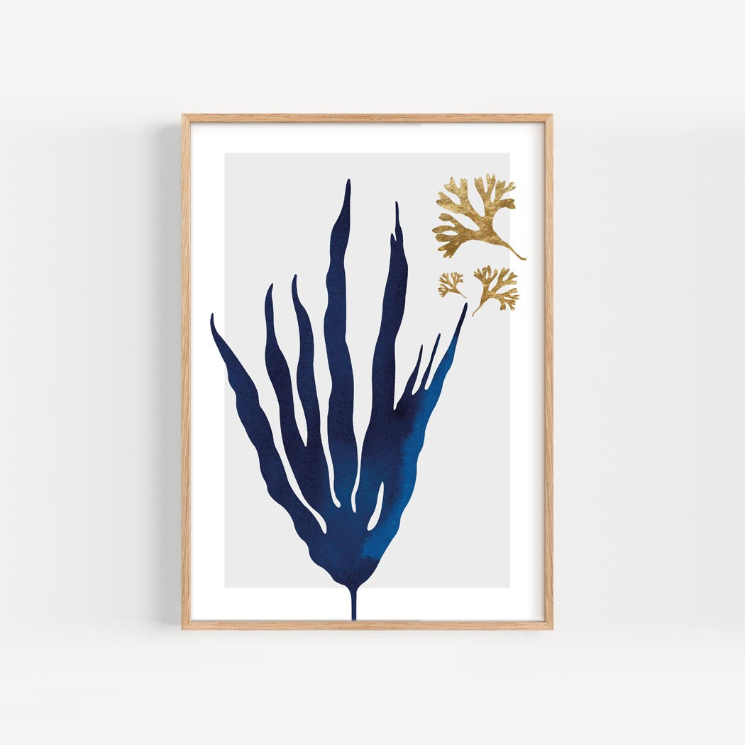 coastal print Blue Shoreline No.2 Print by Paper Birch