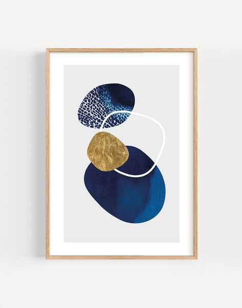 Abstract Pebbles No.1 Print by Paper Birch