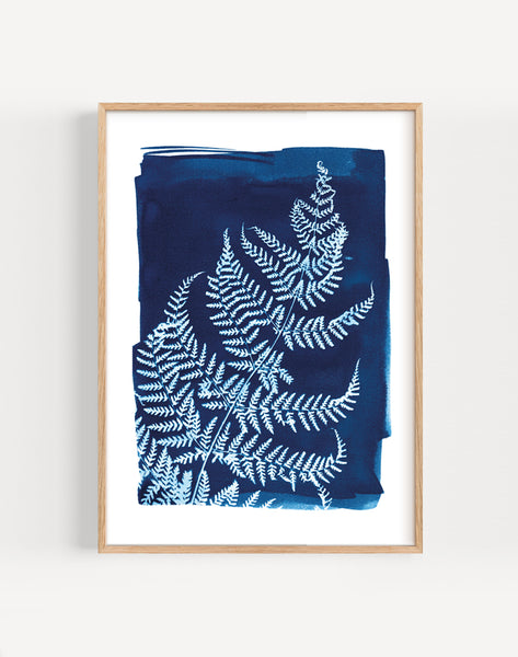 Fern Mark I Cyanotype Print by Paper Birch