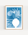 Sea view cyanotype art prints set of three by Paper Birch