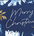Merry Christmas Cyanotype, Seaweed Square Greetings Card, White and Blue Sea Design. Blank Inside With Kraft Envelopes. Individually or as Sets. 