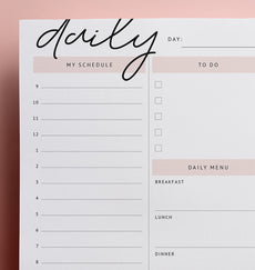 FREE! Printable Daily Agenda Template | Daily Planner – Paper Birch
