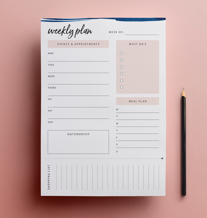 Printable weekly planner template – Paper Birch