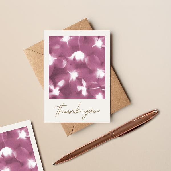 Floral Mini Thank You Cards & Envelopes, Pack of 10